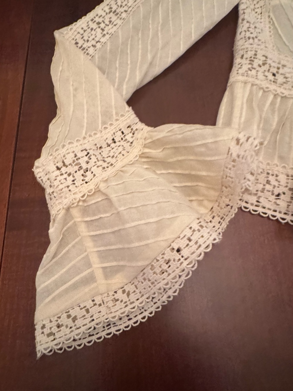 Zimmermann Ivory Lace Ruffle Blouse - Picture 7 of 9